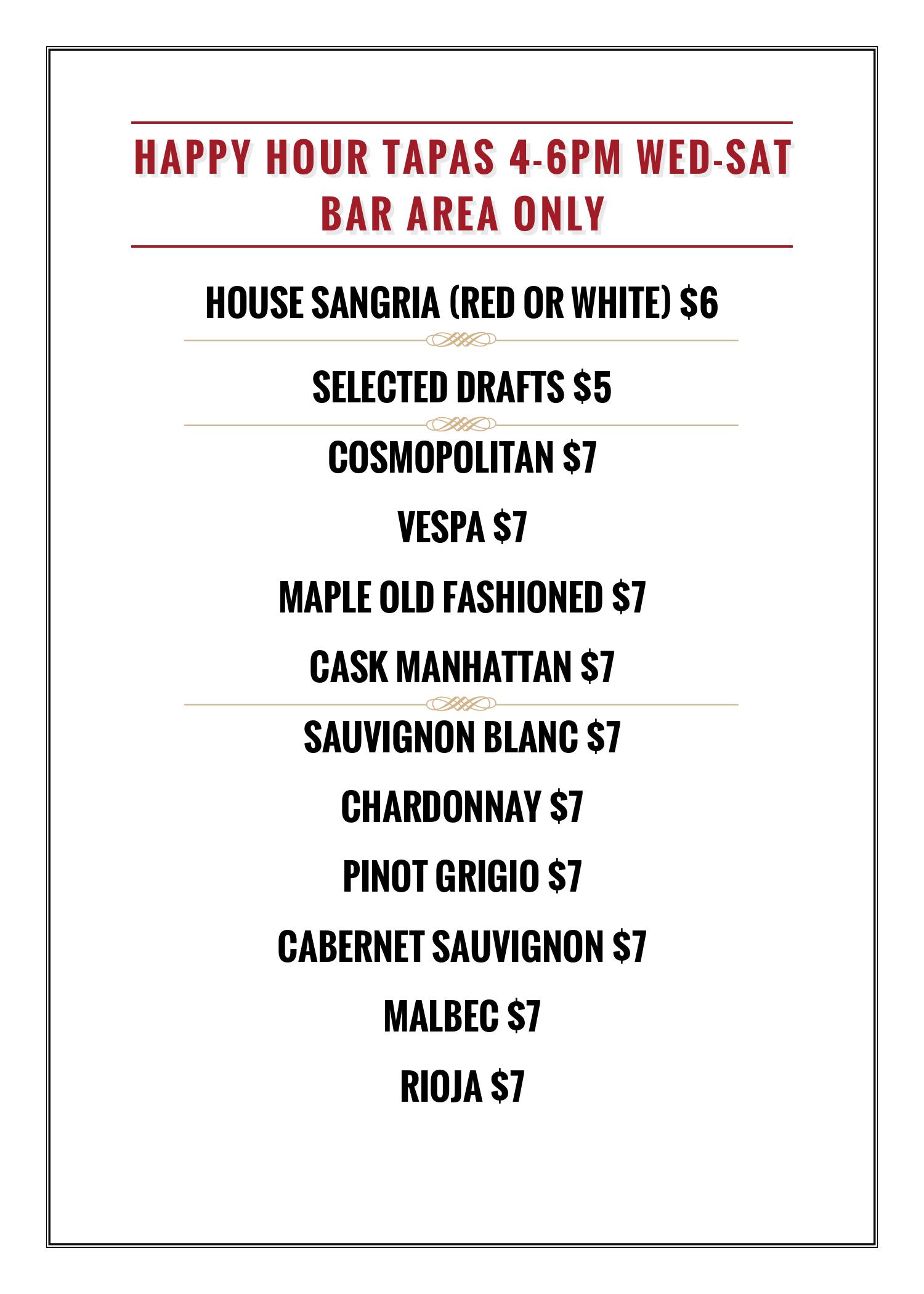 Happy Hour Drinks